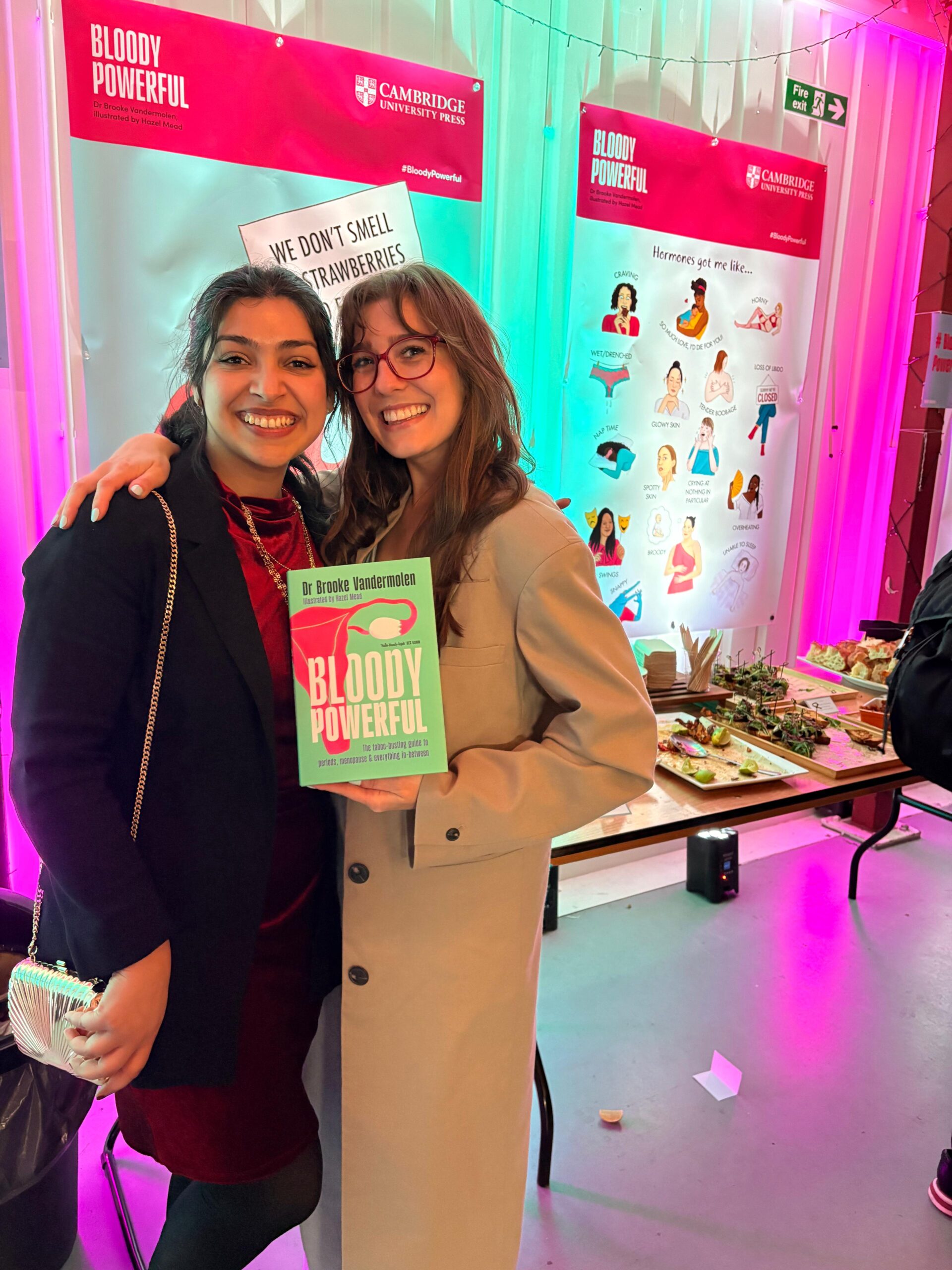 Hazel and Tris at the Bloody Powerful book launch